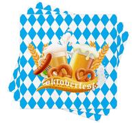 40pcs Bavaria Napkins, Oktoberfest Serviette Blue White Plaids Party Decoration for Beer Tents Table Decoration German Beer Festival Supplies