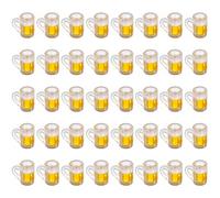 40PCS Beer Cup Resin Miniatures, Artificial Dollhouse Miniature Drink Mug Charms, Artificial Tableware Beer Cup Pendant for Necklace Bracelet Earrings Keychain Jewelry Making DIY Crafts Supplies