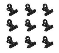 40pcs Black Binder Clips, 22mm Mini Metal Binder Clips, Small Paper Clamps Hinge Clips for Food Packages Picture Clips, Mini Paper Clips Metal Clips Photo File Paper Document Clip for Home Office