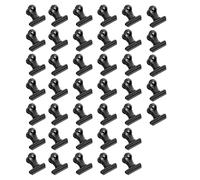 40Pcs Black Binder Clips, Small Bull Clips, Paper File Clips with Strong Spring, Mini Hinge Clip Black Metal Clips, Tiny Clips Locker Accessories for Tags Bags, Shops, Office and Home Kitchen