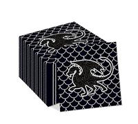40Pcs Black Dragon Scales Paper Napkins Deathwing Black Emperor Lunch Dinner Tableware Disposable Dessert Napkin Set for Birthday Baby Shower Party Supplies Decoration