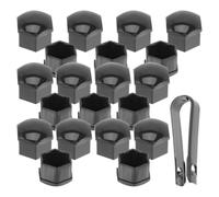 40pcs Black Nylon Wheel Nut Covers with Removal Clip for 17mm Cars | Simple Classic Finish, Wheel Maintenance and Detailing Use, Resistant to Deformation or Breakage