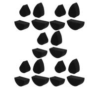 40pcs Black Polyurethane Face Paint Sponge Set Teardrop Semicircular | Reusable Skin-friendly Finish, for Face Painters, Makeup Studios, Foundation Application