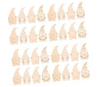 40pcs Blank Gnome Wood Cutout Ornament for Writing or Painting