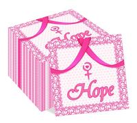 40Pcs Breast Cancer Awareness Paper Napkin Pink Ribbon Disposable Napkins Breast Cancer Awareness Decorative Luncheon Dinner Napkins for Charity Event, Holiday Theme Decorations & Awareness Campaigns