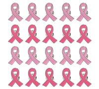 40pcs Breast Pins, Alloy Pink Hope Ribbon Lapel Pins Practical Women Clothes Accessories Suitable for Charity Public Social Event (2 Colors)