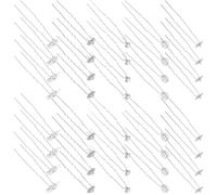 40pcs Bridal Flower Hair Pin with Rhinestone Alloy Silver for Brides | Elegant Wedding Ceremonies and Bridal Photo-shoots, Secure U-shaped Clip, Lightweight Comfort, Firm Hold