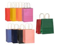 40pcs Brown Gift Bags with Handles,Small Size Kraft Present Paper Bags (21x15x8cm)