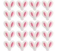 40pcs Bunny Ear Ornament DIY Plush Mini Easter Rabbit Animal Ears Easter Bunny Ear Hair Clip Decor Hair Charm Rabbit Ear Hairpin for DIY Craft Hair Accessories
