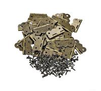 40pcs Butterfly Hinges 20mm Antique Bronze Iron Antique Brass Plated Iron Butterfly Hinges 20mm for mini Butterfly Hinges 20mm for Jewelry Boxes 40pcs Small Box Hinges 20x17mm Engraved Design Retro