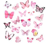 40Pcs Butterfly Stickers for Adults, Pink Butterfly Stickers Self-Adhesive Vintage Butterflies Sticker for Scrapbook Crafts DIY Adults Card Making Craft Daily Planner