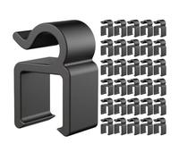 40pcs Cable Fixing Clip for Phone and Mic Cable Plastic Black | Easy Installation, Tough Hold for Wires, Stage Use, Musical Instrument Store Supply