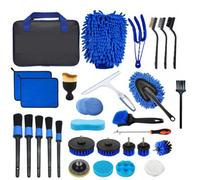 40Pcs Car Detailing Brush Set Soft Brush Interior Wheel Valet Pro Cleaning Kit