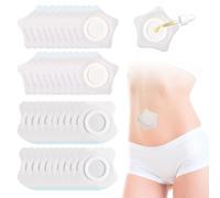 40Pcs Castor Oil Patches,Disposable Belly Button Patch,Castor Patches for Belly,Soft and Breathable,Suitable for Waist,Thighs and Back,Oil Not Included(Tiger-Shape,Pentagram)