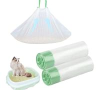 40Pcs Cat Litter Tray Liners, 58 x 35CM Large Extra Cat Litter Liners with Drawstring, Heavy Duty & Scratch Resistant and Leak Proof Litter Tray Bags for Medium Pet Cat Litter Box Liners