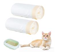 40Pcs Cat Litter Tray Liners 94x45cm, Extra Large Cats Litter Liner with Drawstring Scratch Resistant Leak-Proof Cat Litter Bags, Heavy Duty Plastic Liner Bags for Pet Cat Litter Box Pan