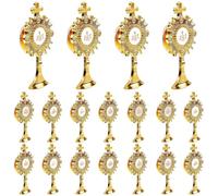 40PCS Christian JHS Pin Set Alloy Reliquary and Standing Crucifix Design Perfect for Clothing Decoration and as an Easter Gift