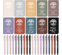 40Pcs Christian Notebook with Ballpoint Pen Bible Verse Notebook&Pen Gift,Inspirational Journal Notepad Bulk Religious Bible Memo Pad&Pen Religious Notepad with Pen for Church Sunday School Supply