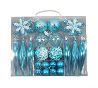40PCS Christmas Ball Ornaments for Tree Hanging Decoration, Made with PET, Suitable for Holiday Weddings, Parties, Home Garden and Event Use (Blue)
