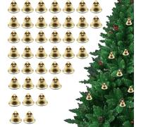 40PCS Christmas Bells, Small Crafts, 3.5cm Golden Bells, Accessories for DIY, Wedding, Pet, Christmas Tree Decorations, Vntage Cistmas Dcorations