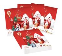 40pcs Christmas Nutcracker Napkins Decorations Red and White Merry Christmas Napkins,6.5 x 6.5 Inch Xmas Dinner Napkins Winter Tent Napkins for Christmas Winter New Year Party Supplies Table Decor