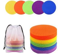 40Pcs Classroom, Carpet Spots for Classroom, Carpet Markers with Storage Bag, 10cm Diameter, 5 Colors, for Teachers, Kids, and Physical Training Activities