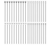 40Pcs Cocktail Picks Stick, Stainless Steel Martini Picks, Reusable Metal Cocktail Skewers Olives Appetizers Bloody Mary Brandied