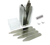 40Pcs Collar Stays Shirt Metal Collar Stays Stainless Steel Shirt Collar with Storage Box and 10 Magnet,for Most Business Shirts Mens Gift(4 Sizes)