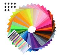 40pcs Coloured Felt Fabric Sheets 15 x 15 cm, Bundle Rainbow Felt Sheets DIY Craftwork Sewing Patchwork, Crafts Assorted Colour Polyester Sheet for Art and Craft