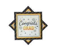 40Pcs Congrats Grad Napkins, Disposable Paper Napkins Decorations, White and Black for High School and College Graduation, Prom Party Supplies 6.5"
