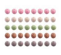 40PCS Crochet Wooden Beads Set, 16mm Colorful DIY Craft Beads for Jewelry Making, Necklace, Bracelet, and Handmade Decorations, Safe Materials for Adults & Kids, Friends & Family