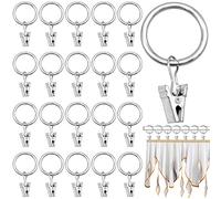 40pcs Curtain Clips, Curtain Rings with Clips, Sturdy Tension Clamp Easily Supports Heavier Curtains
