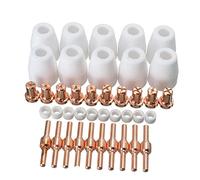 40pcs Cutter Consumables Premium Fit for Pt 31 40 40 50 with Ceramic Nozzles and Electrodes for Stable Cutting Performance