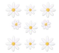 40pcs Daisy Flower Appliques Patch 4 Sizes Iron On Flower Patches Cute Daisy Embroidery Applique Floral Sew On Patches for DIY Clothes Bags Hats Applique Crafts