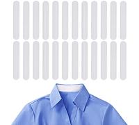 40PCS Disposable Collar Protector Sweat Pads Self-Adhesive Neck Sweat Protector Neck Liner Pads White Collar Grime Invisible Protector Against Sweat Stain for Women Men (White)