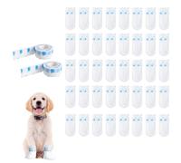 40Pcs Disposable Dog Booties with 2 Roll Dog Paw Bandage for Paw Protection Dog Feet Covers Pet Shoes for Dogs Paw Wound Recovery Protectors for Medium Large Dogs