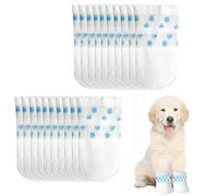 40PCS Disposable Dog Boots for Injured Paws - (16-38 lb) Waterproof Shoes for Small Dogs, Post-Surgery Wound Care Pet Foot Covers for Small to Medium Dogs, Indoor Outdoor Use
