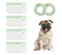 40PCS Disposable Dog Boots for Injured Paws,Waterproof Dog Shoes for Small Dogs Socks Paws Stop Licking,with Self Adhesive Bandage,Suitable for Indoor & Outdoor Walking Use (S(3-16lb))