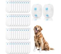 40Pcs Disposable Dog Socks, Dog Boots for Paws, Dog Socks Waterproof Stop Licking Pet Paw Protectors Dogs Shoes with Bandage, Pet Foot Cover for 16-38 lb Dogs