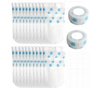 40PCS Disposable Pet Foot Covers and 2 Rolls Adjustable Straps,Disposable Puppy Booties for Indoor Outdoor Use, Protect Floors/Carpets from Scratches,Suitable for Small Medium Dogs Cats