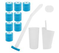 40Pcs Disposable Toilet Brush Refill Pads Deep Cleaning Toilet Brush Refill Toilet Pad Cleaners with Cleaning Fluid 3 Layer Throwable Toilets Brushs Head Scented Toilets Brushs Disposable(with Handle)