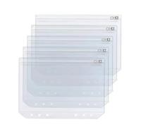40pcs Document Organiser A5 A6 Clear PVC Pockets Paper Organizer File Organizer Binder Cash Envelopes Waterproof for Binder