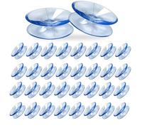 40Pcs Double Sided Suction Cups, Slip-Proof Double Sided Sucker Pads Small Suction Cup for Glass Table, Clear PVC Double-Sided Suckers 20mm×10mm