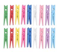 40pcs Durable 2.9 Inch Wooden Clothespins Clothes Pegs (Random Color)
