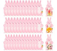 40Pcs Easter Cellophane Bags, Easter Bunny Gift Bags for Kids, Easter Cookie Candy Bags for Easter Party Favors