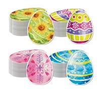 40Pcs Easter Egg Shaped Napkins with Bunny Patterns - Disposable Happy Easter Party Decorations for Spring Brunch, Family Dinner, Baby Shower, Themed Party Table Settings, Egg Hunt Events