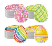 40Pcs Easter Egg Shaped Napkins with Bunny Patterns - Disposable Happy Easter Party Decorations Supplies for Spring Brunch, Family Dinner, Outdoor Patio Gatherings, Egg Hunt Events, Baby Showers