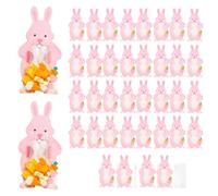 40Pcs Easter Treat Bags, Cute Bunny Design, Holiday Candy Bag, Candy Goodies Containers, Mini Easter Snack Bags For E-aster Egg Hunts, Picnics, Gift Box, Party Favours, Holiday