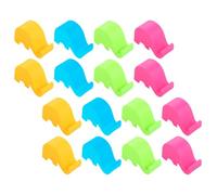 40pcs Elephant Shape Phone Holder Set - Cute Cartoon Smartphone Stand with Desktop Mobile Rack, Adorable Animal Phone Mounts in Rose Red, Green, Blue, and Orange for Home
