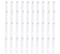 40Pcs Empty Perfume Sample Bottles Essential Oil Test Tube Bottle Mini Glass Refillable Sample Vial Containers for Aromatherapy, Fragrance and Liquid - White 4 sizes